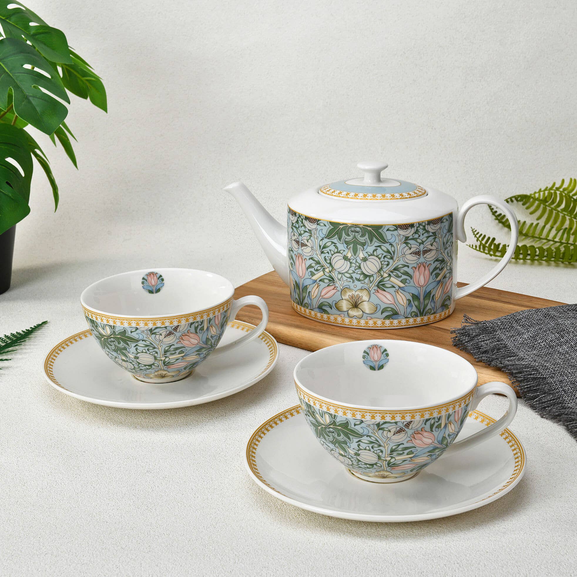 STP - Morris Garden Ceramic Porcelain Tea Set of 5 pcs - Image 2