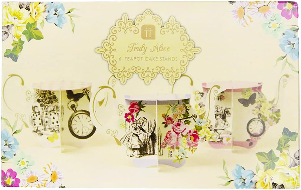 Talking Tables Alice in Wonderland Teapot Cupcake Stands 6pc - Image 3