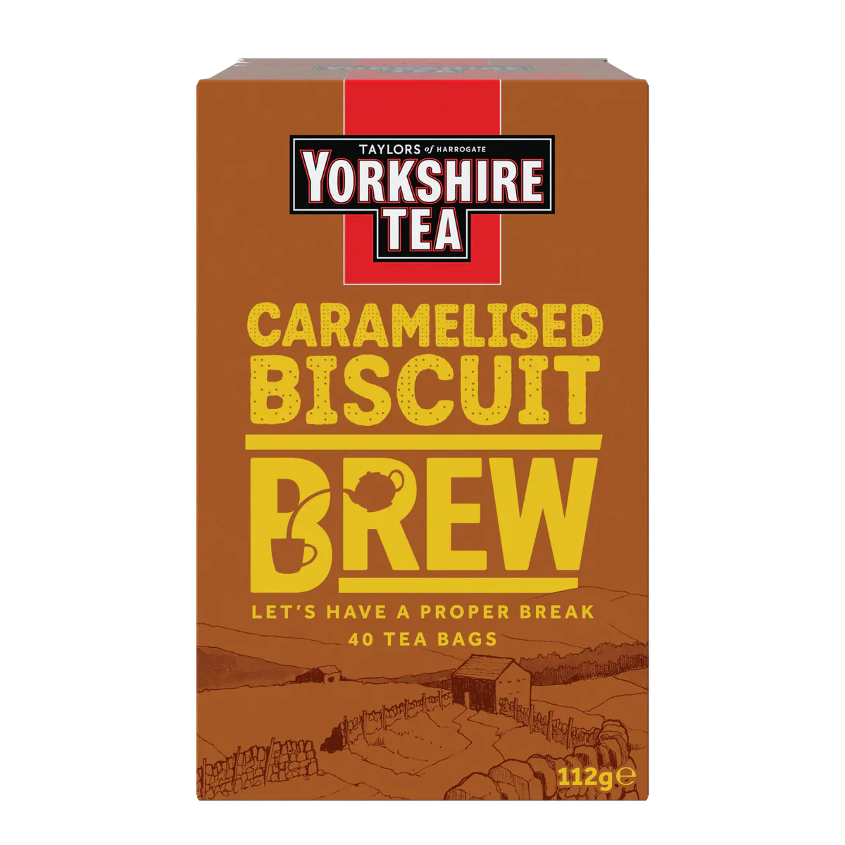 Taylors Of Harrogate Yorkshire Tea Caramelised Biscuit Brew 40 Teabags.