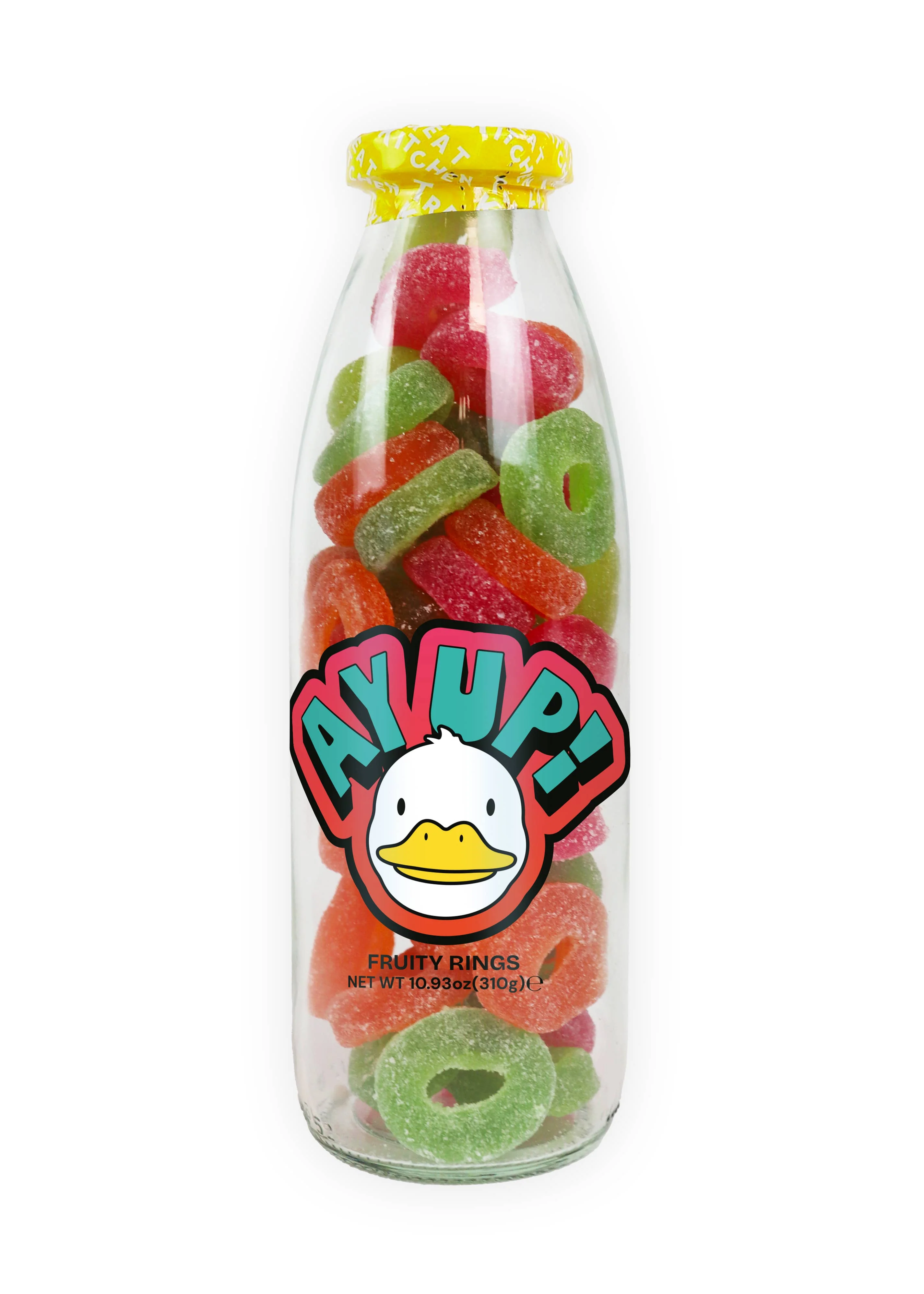 SALE Best Before 7th April 2026 Treat Kitchen - "Ay Up Me Duck" - Charity Support Sweet Message Bottle Vegan - Image 2