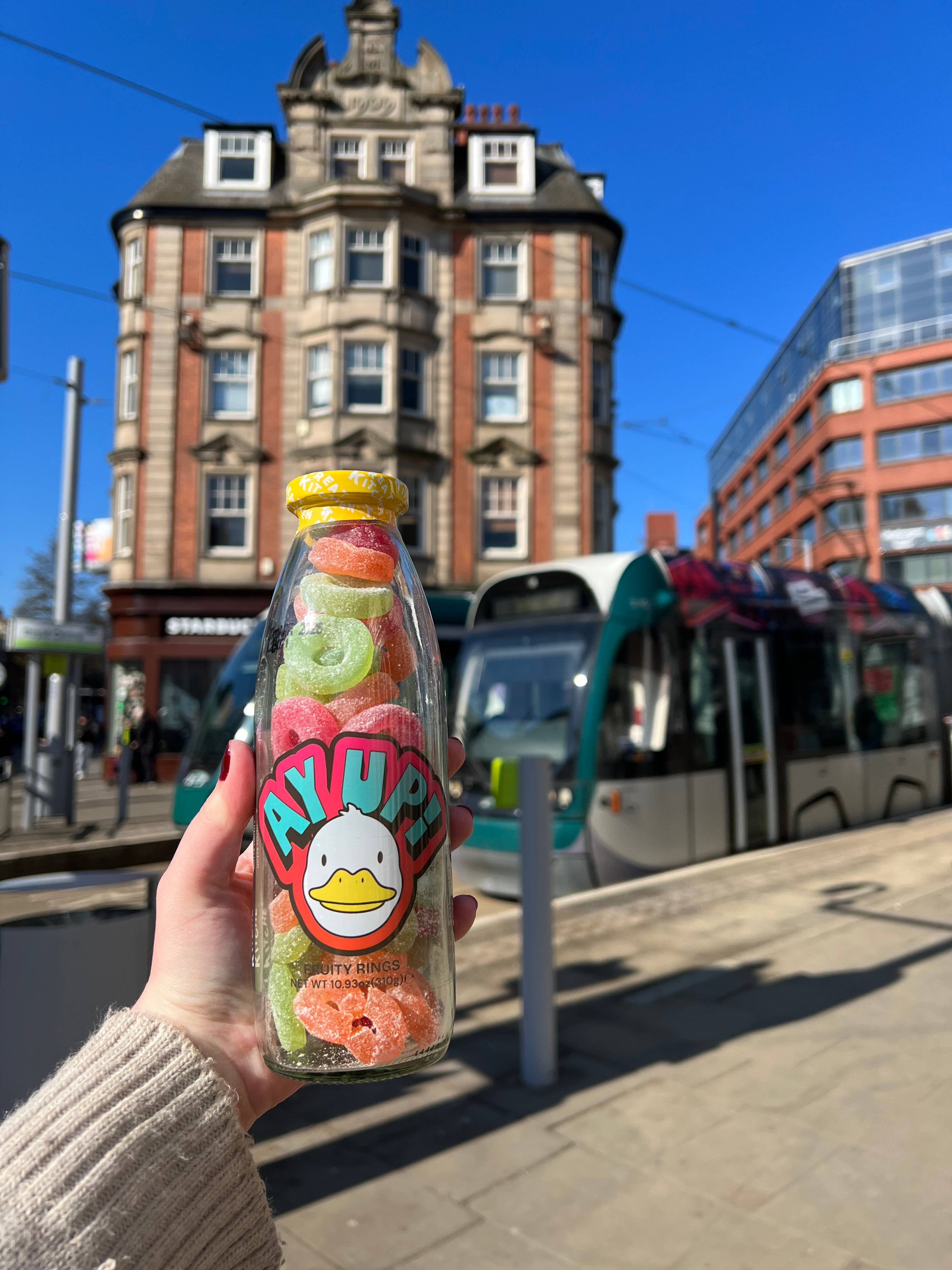 SALE Best Before 7th April 2026 Treat Kitchen - "Ay Up Me Duck" - Charity Support Sweet Message Bottle Vegan - Image 4