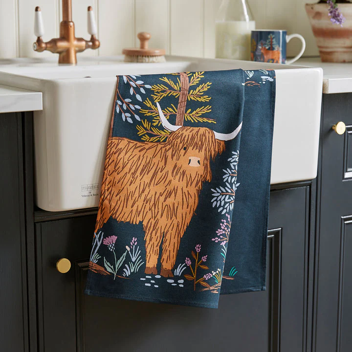 Ulster Weavers Cotton Tea Towel - Connie the Highland Cow - Image 2