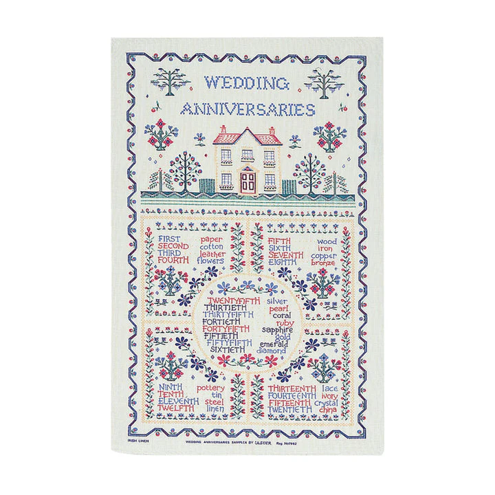 Ulster Weavers Cotton Tea Towel - Wedding Sampler