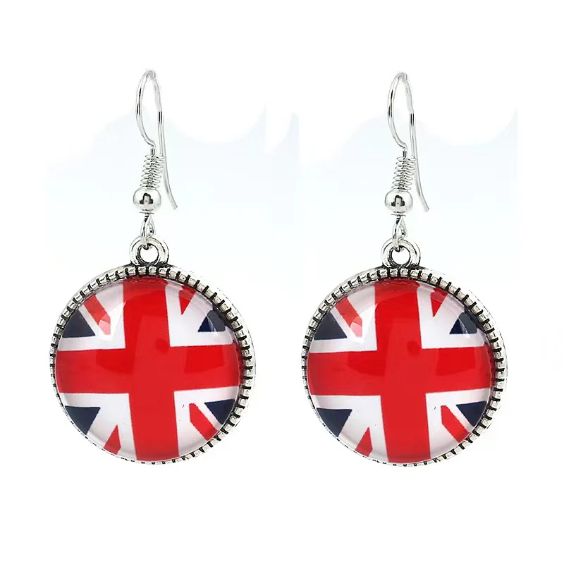 Union Jack Round Earrings