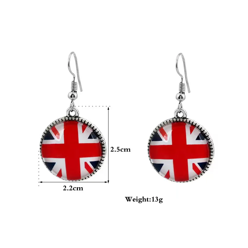 Union Jack Round Earrings - Image 2