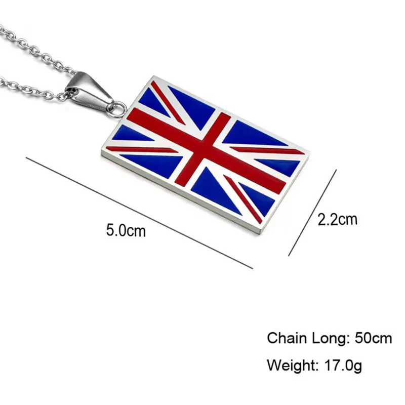 Union Jack Pendant Necklace 50cm - Image 2