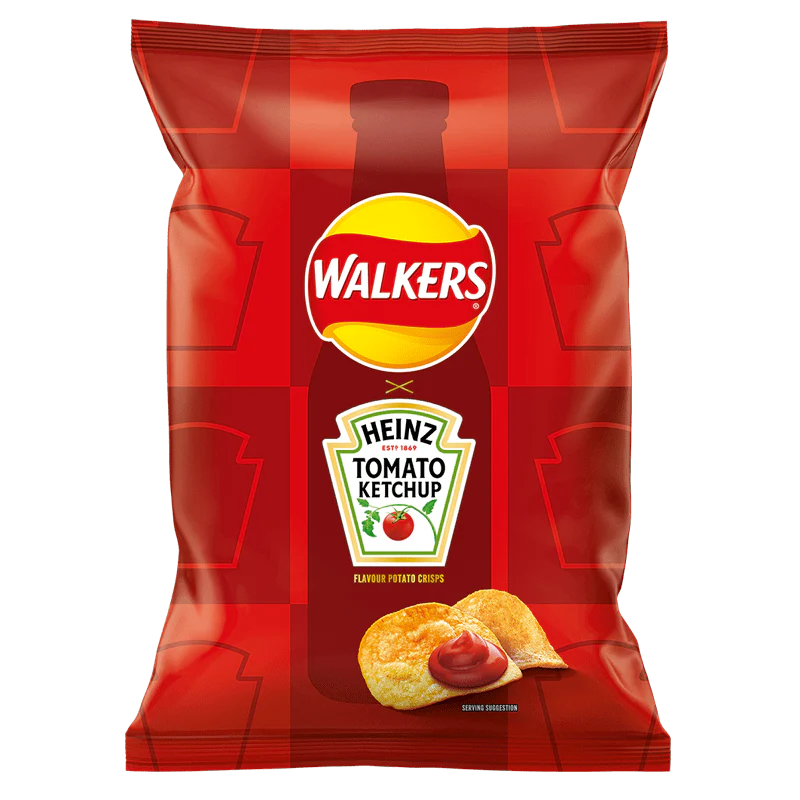 Walkers Crisps Heinz Tomato Ketchup Grab Bag 45g