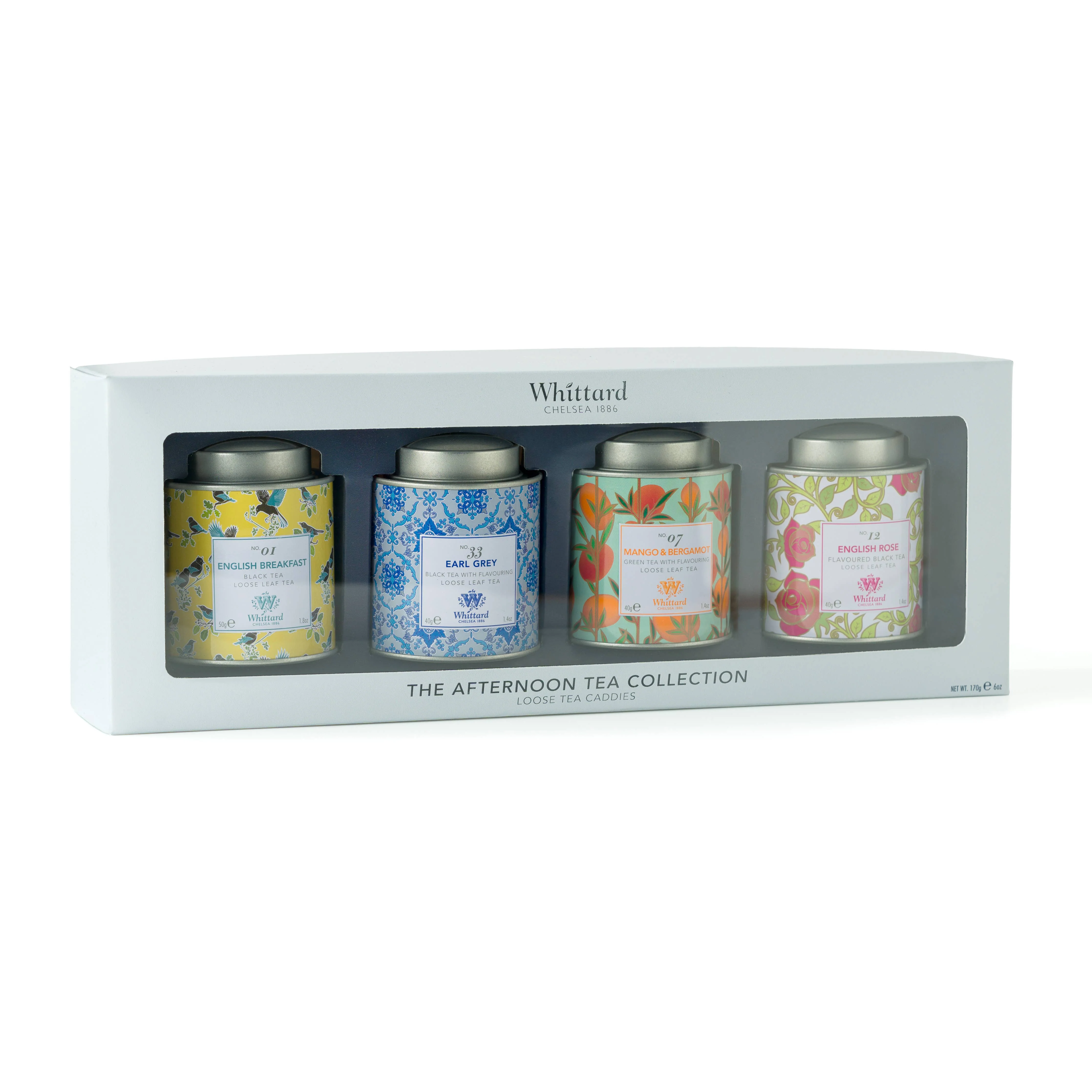 Whittard of Chelsea - The Afternoon Tea Collection. Loose Leaf Caddies. 6oz